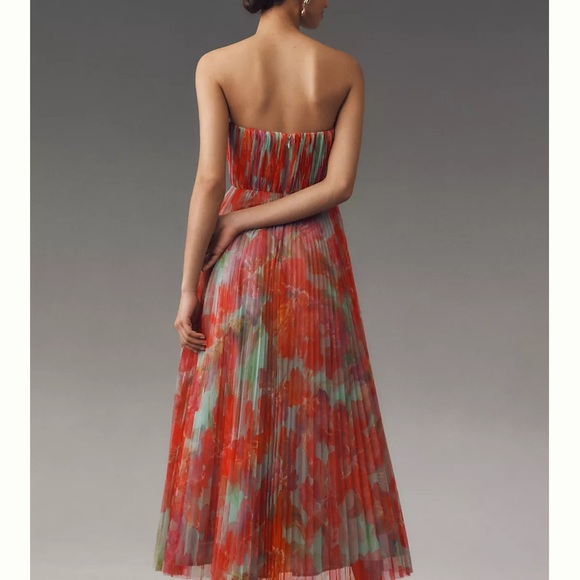 NWT - Hutch Corene Strapless Floral Tulle A-Line Midi Dress - size 8 - Picture 2 of 5